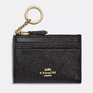 Coach Black Leather ID Card Holder